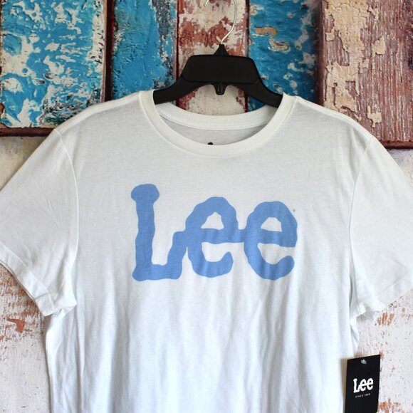 Women's Lee Missy T-Shirt Crew Neck Light Weight Logo Tee XLARGE White NEW - Picture 2 of 9